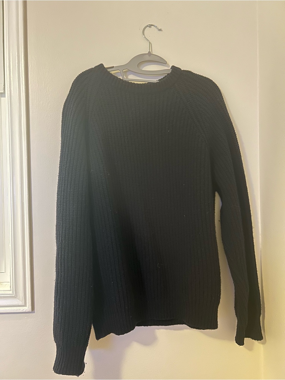 Brandy Melville Blue Ribbed Crew Sweater